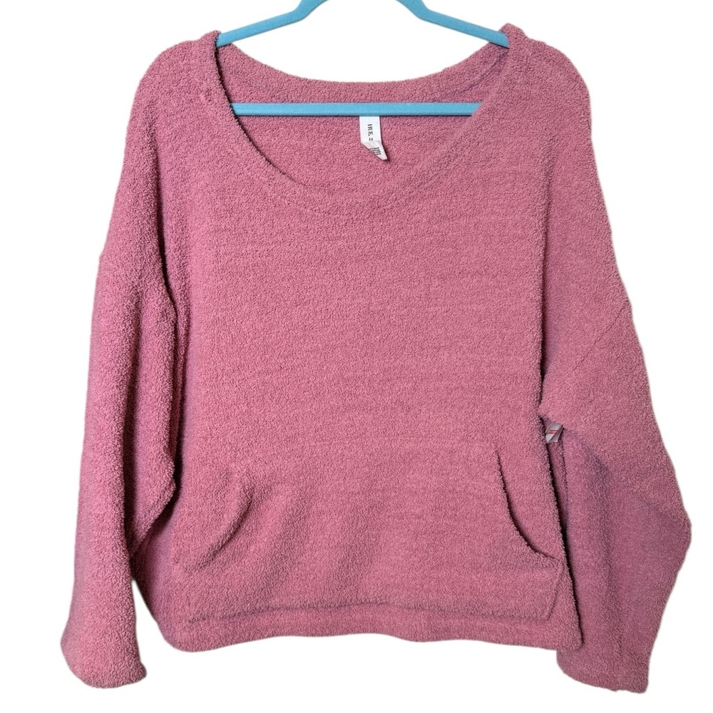 HUE XL Soft Pink Scoop Neck Sweater